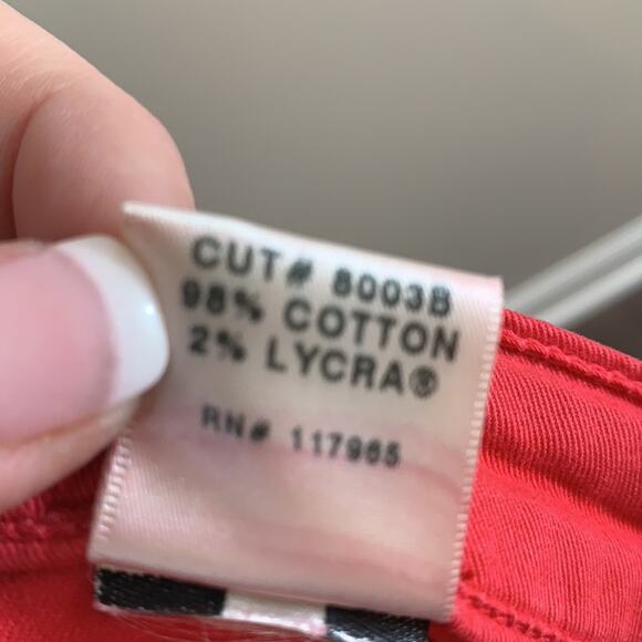 J Brand Bright Red Skinny Leg Ankle Jeans - Picture 6 of 10